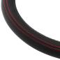 Preview: Xkeribom Lenkradbezug 37-38cm Lenkradschoner Lenkradschutz Schwarz Rot Naht